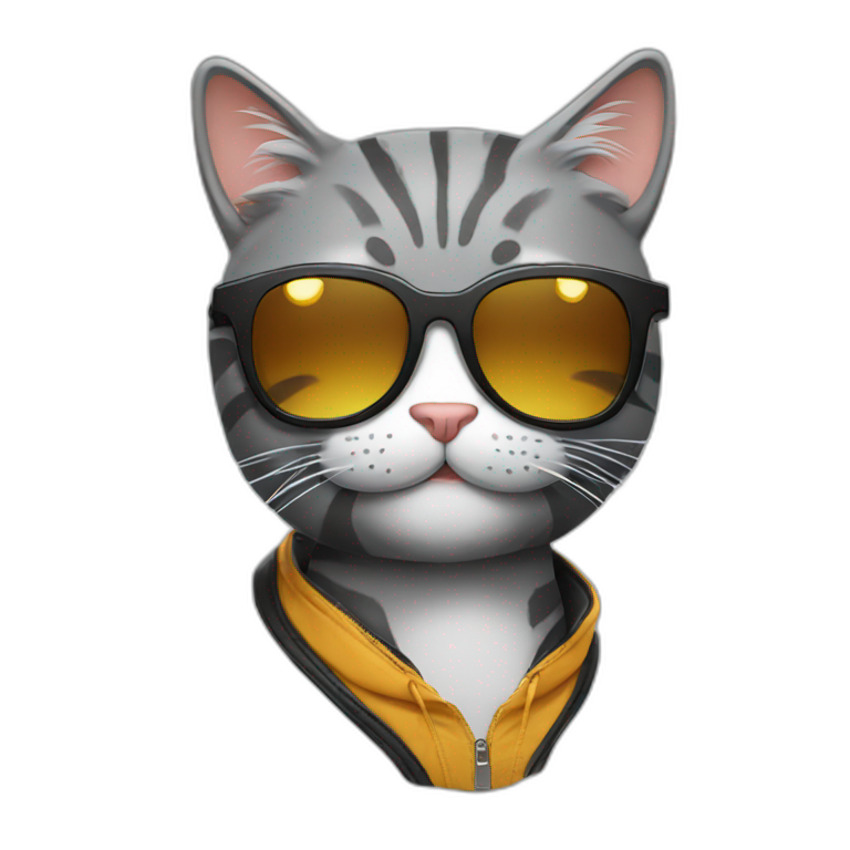 Cool Cat with sunglasses  emoji