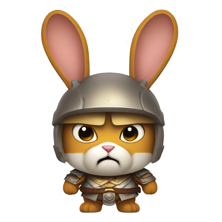 angry rabbit warrior emoji