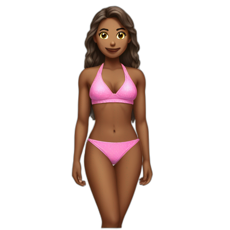 Musculous bikini girl emoji