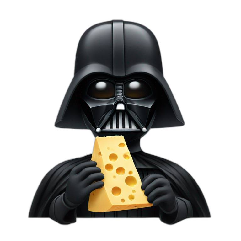 dark vador eat cheese emoji