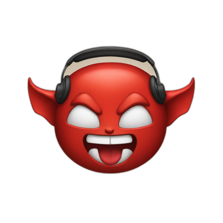 devil with headphones emoji