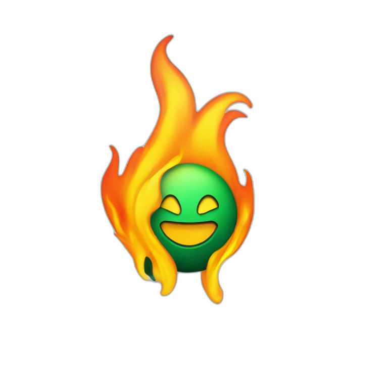 FLAMING WHATSAPP LOGO emoji