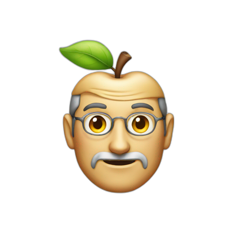 apple logo steve jobs emoji