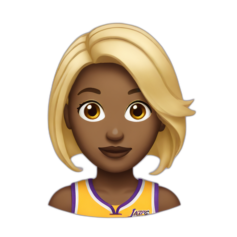 lakers girl blonde emoji