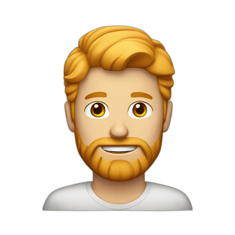 Blonde man with ginger beard emoji