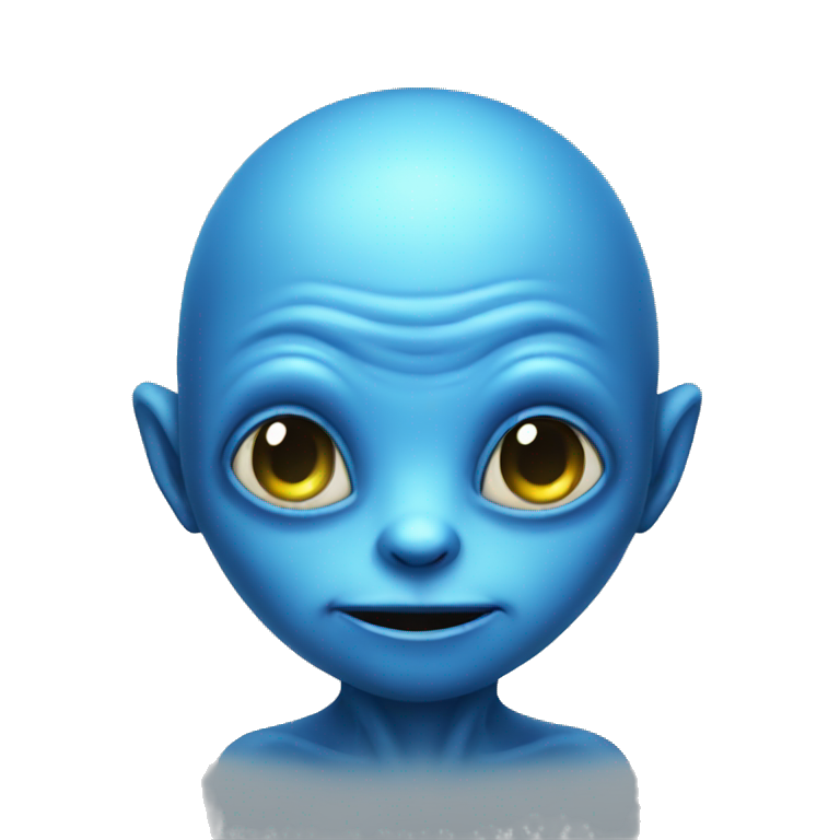 blue alien emoji