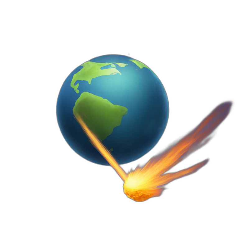 meteor hitting earth emoji