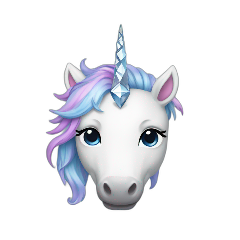 Diamond heart unicorn emoji