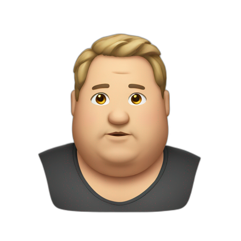a fat man emoji