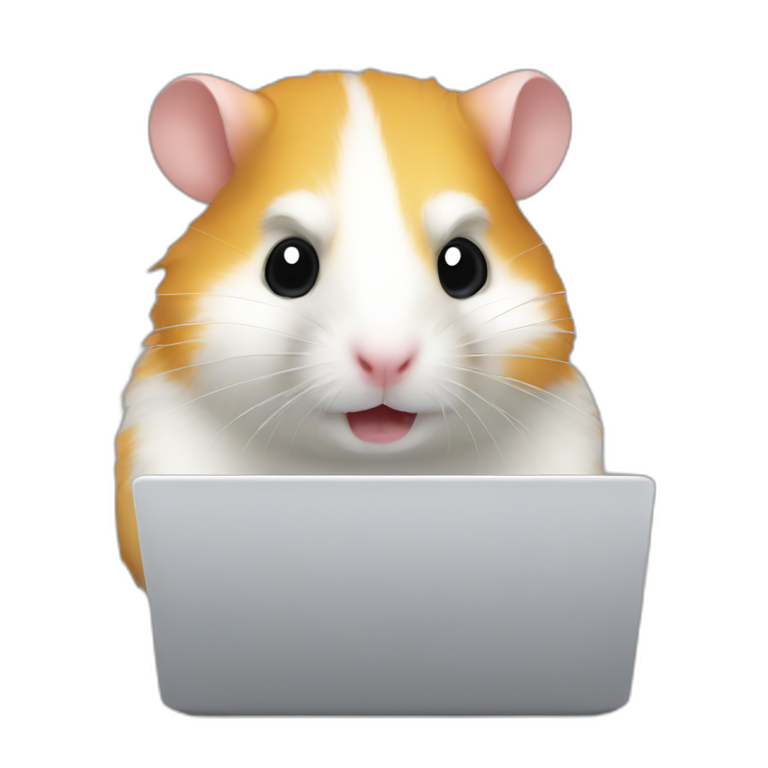 hamster laptop hacker emoji