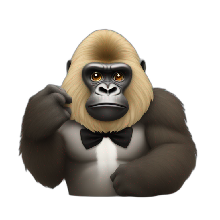 Gorille qui fait un doigt d’honneur emoji