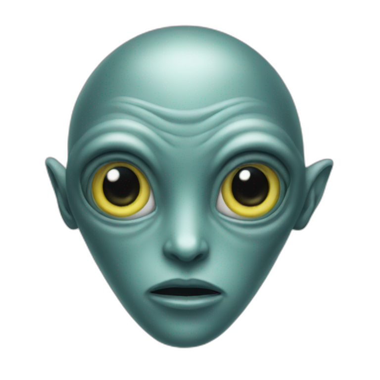alien with human eyes emoji