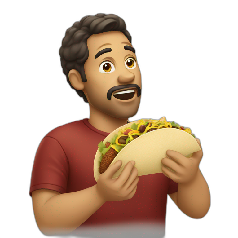 man eating tacos emoji