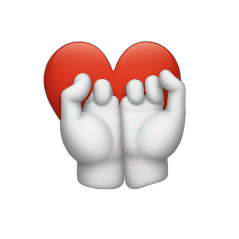 Half thumbs heart  emoji