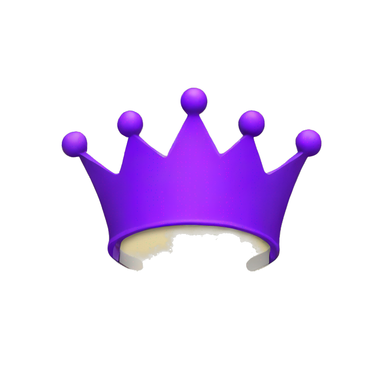 Neon purple crown on letter Founder emoji