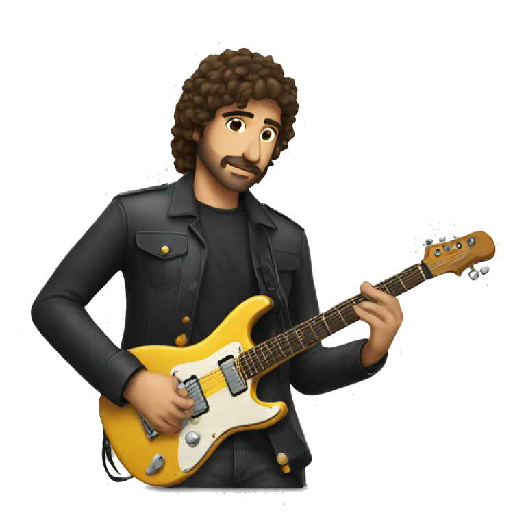 spanish dressed electric guitar player emoji