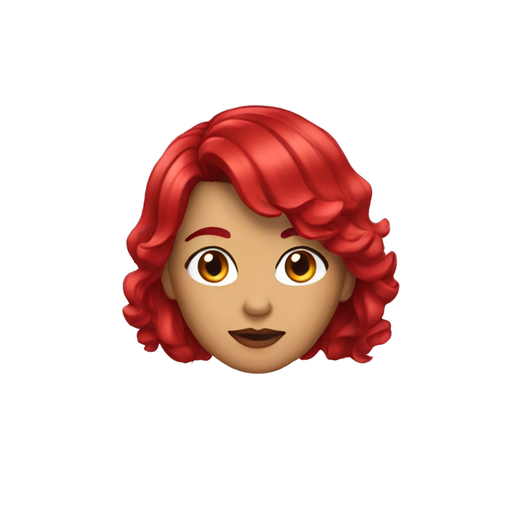 cabello rojo emoji
