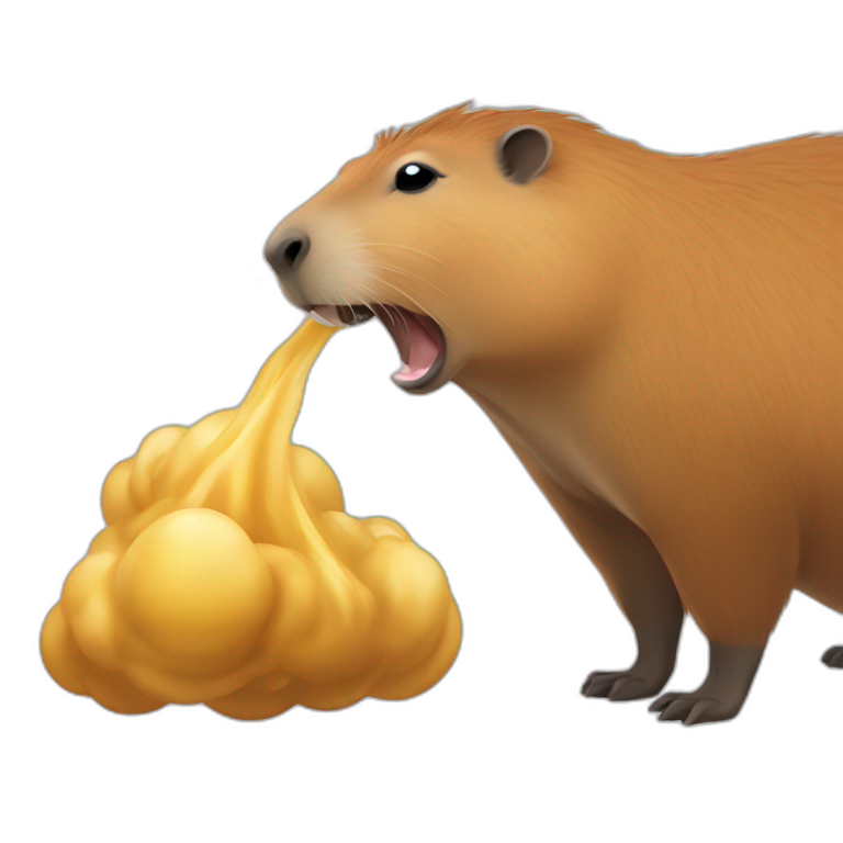 Capybara farting emoji