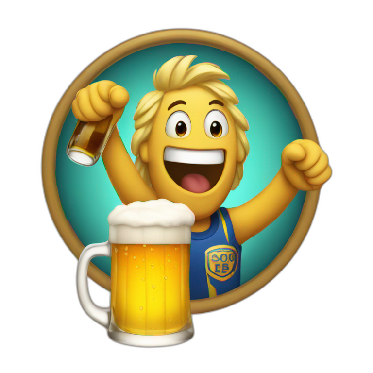 emoji cheering beer emoji