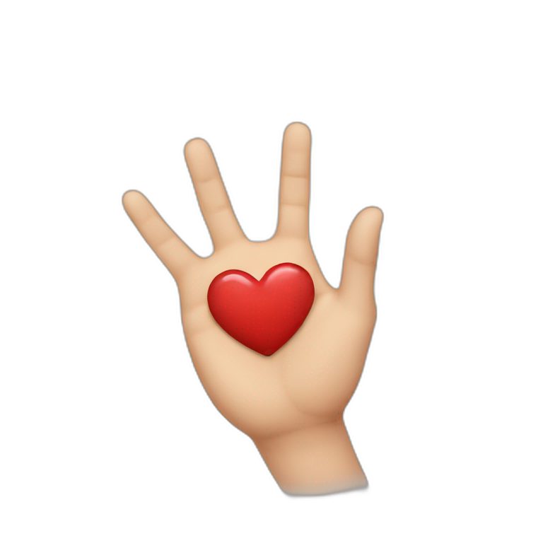 hand heart  emoji