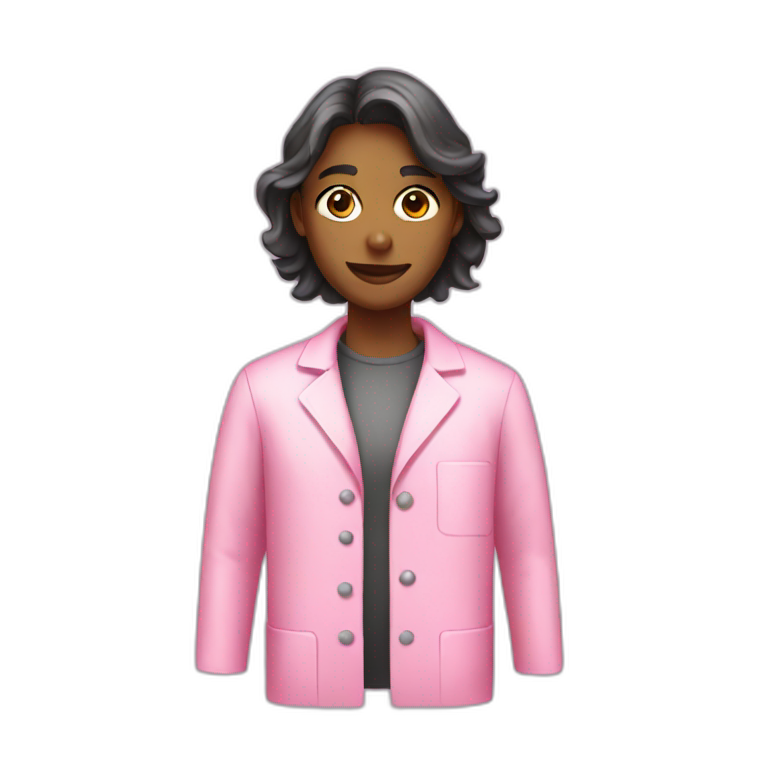 pink laboratory coat emoji