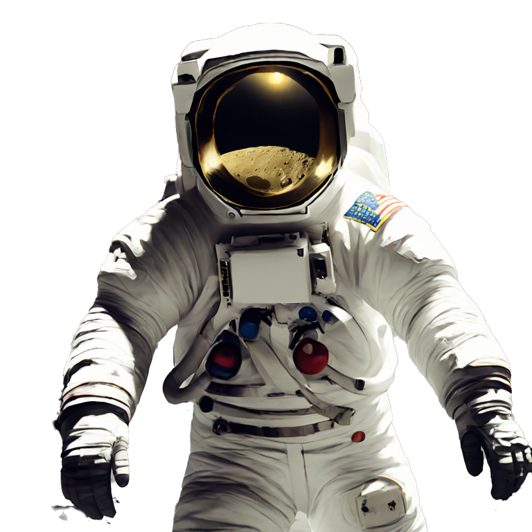 astronaut on the moon emoji