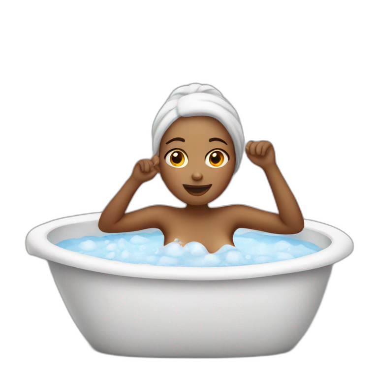 Woman bathing emoji