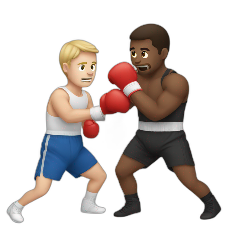 2 white people boxing emoji