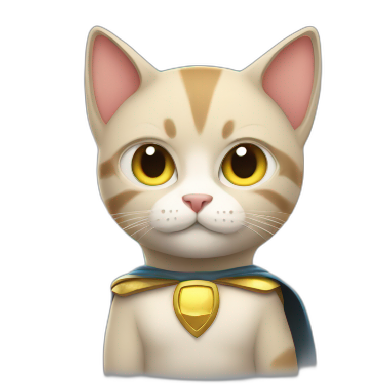 Super hero cat emoji