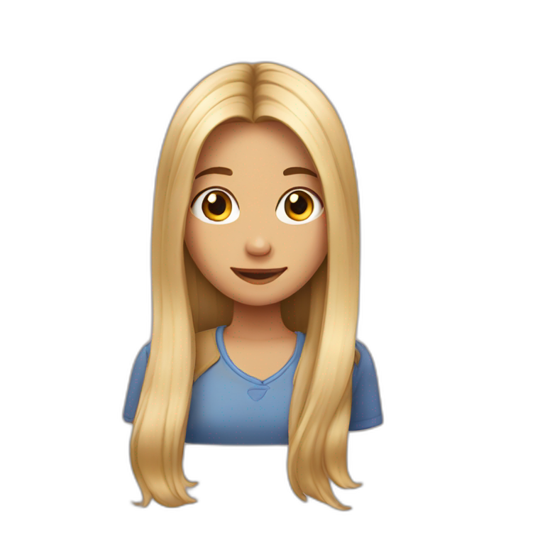 a girl with long hair  emoji