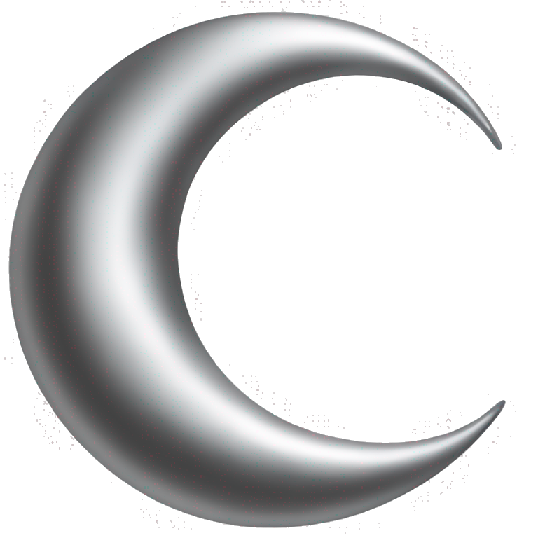 Silver Crescent moon emoji | AI Emoji Generator