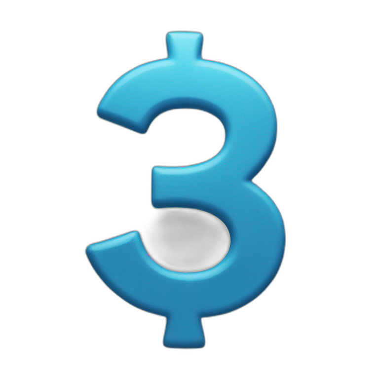 blue dollar sign emoji