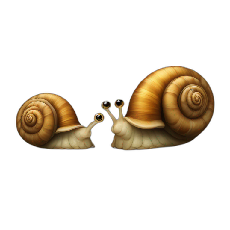 snail looking like a nerd emoji
