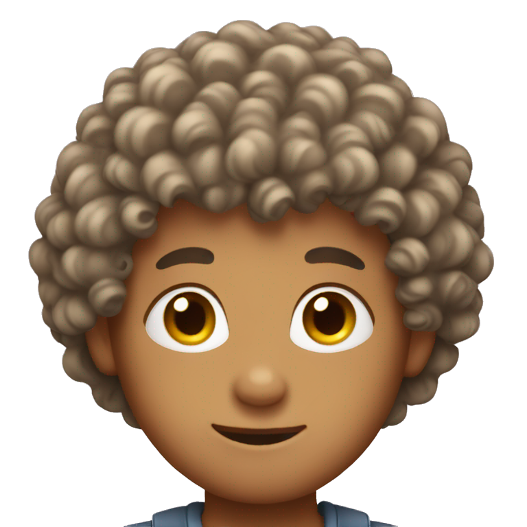 A curly hair boy  emoji