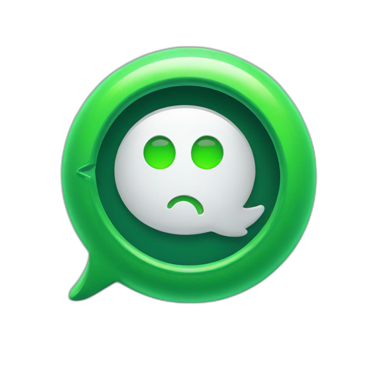 green portal with chat bubble inside emoji