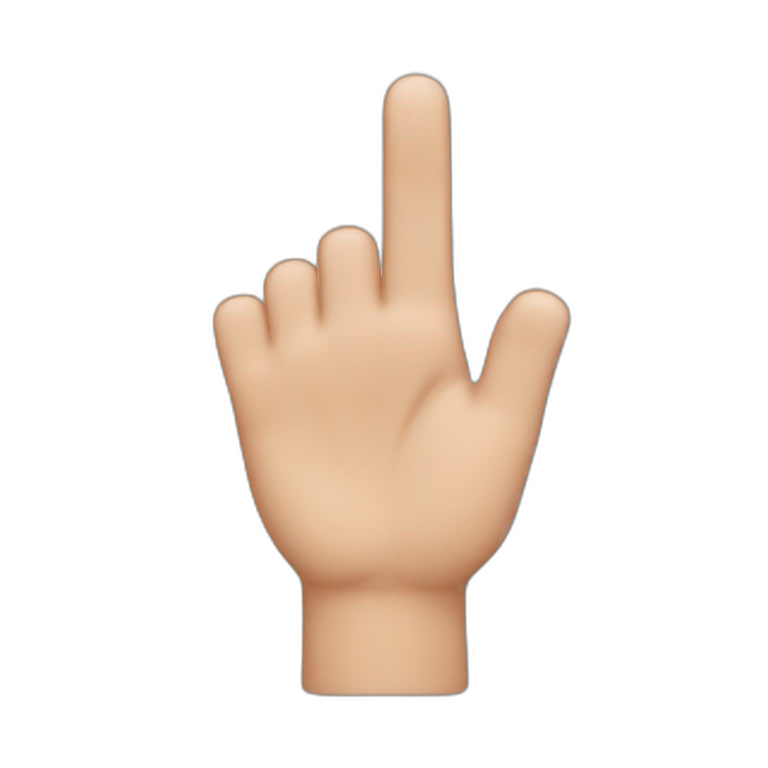 finger touching a touch screen emoji