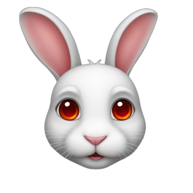 Bunny with red eyes emoji