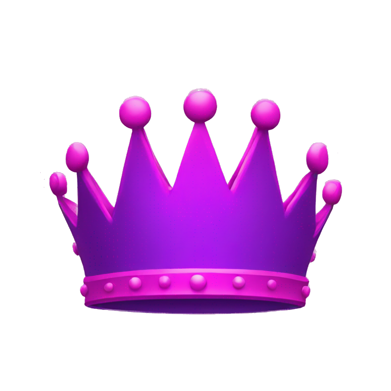Neon Purple pink crown emoji