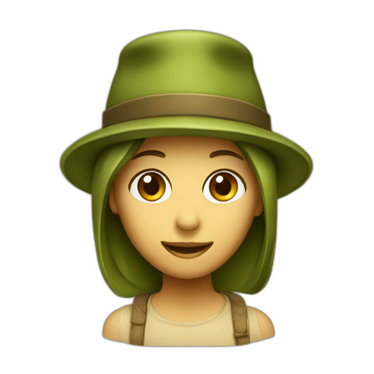 olive with a hat olive emoji