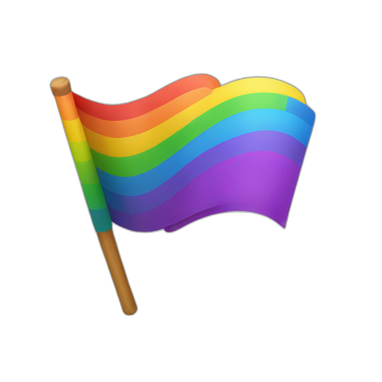 Crossed out rainbow flag emoji