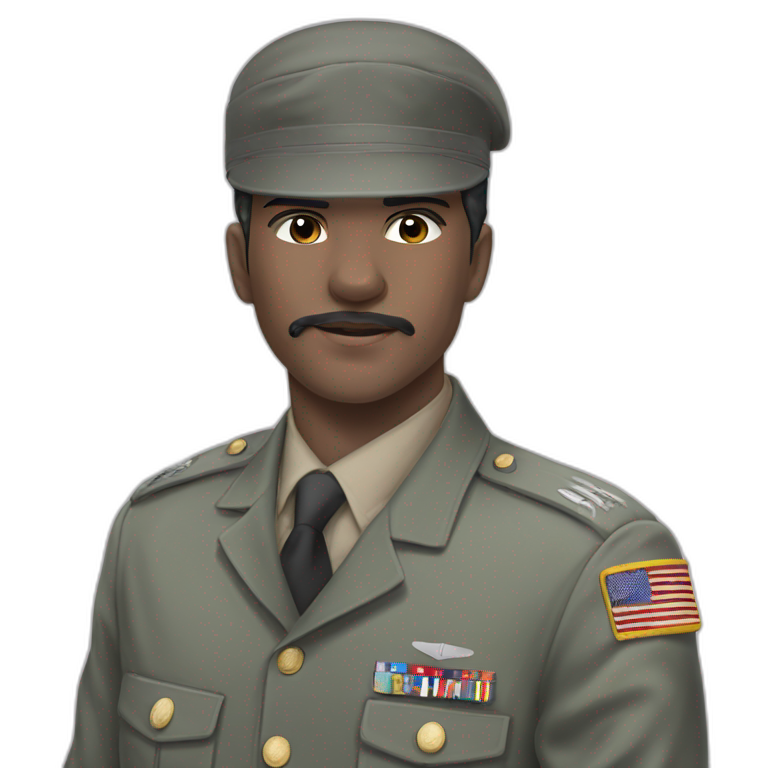 solo military man in uniform emoji