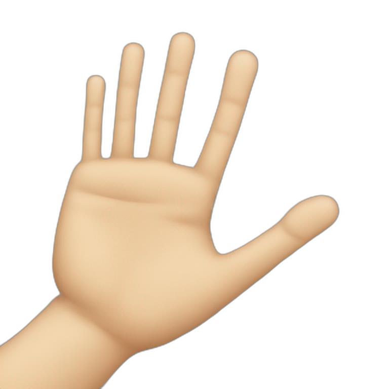 Four finger head emoji