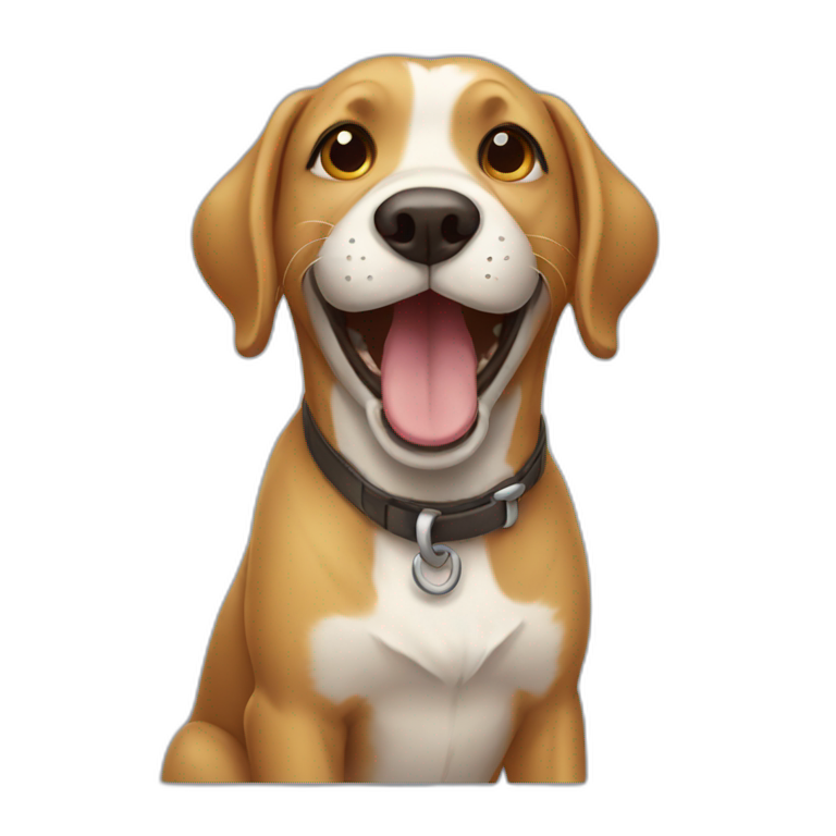 Dog smiling emoji