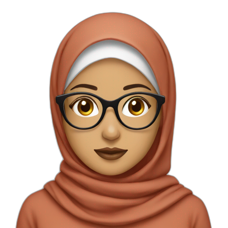 Morroco hijab with glasses emoji
