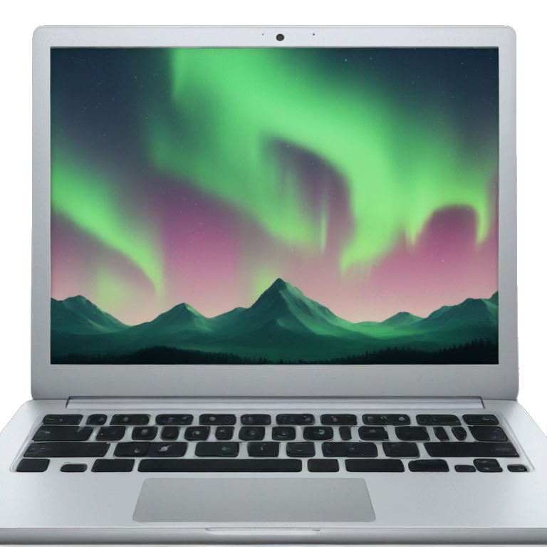 aurora laptop screen emoji