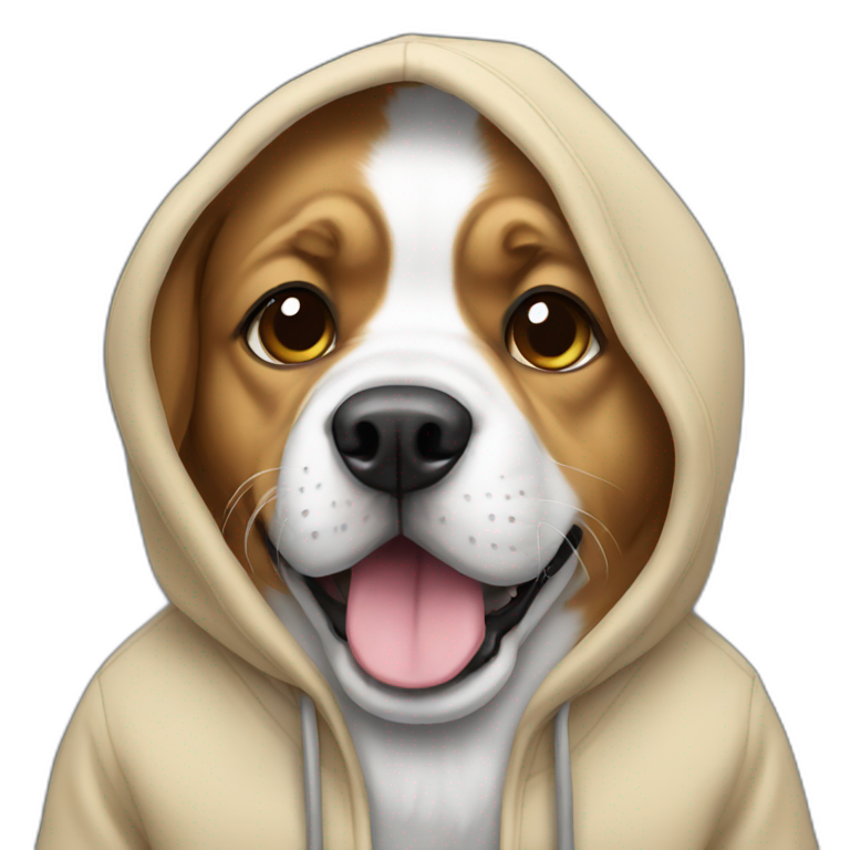 Dog with a hoodie  emoji