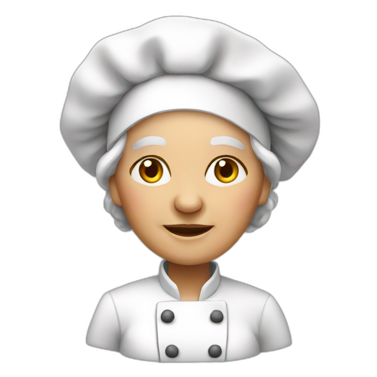 old woman chef emoji