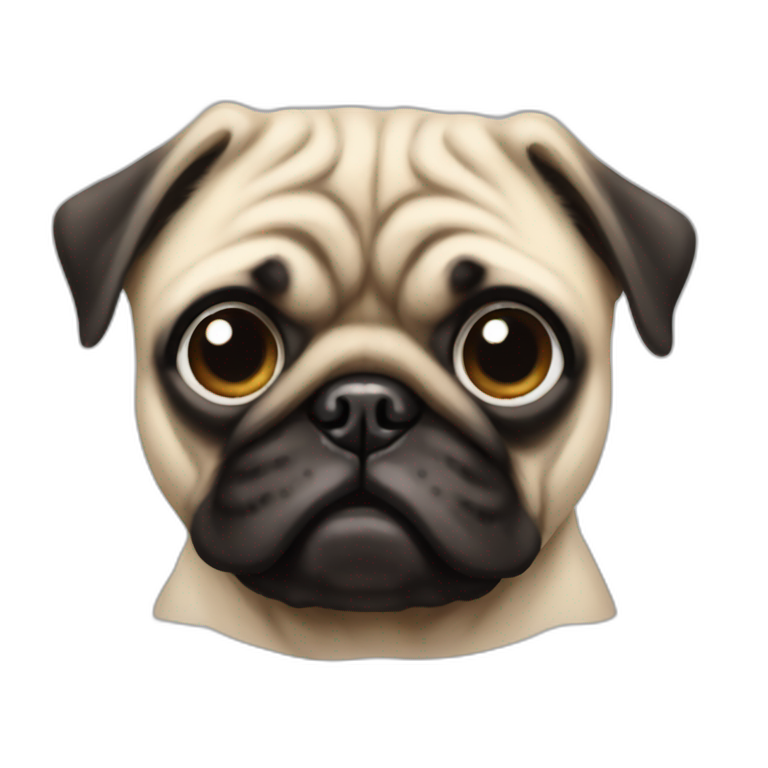 Pug without one eye emoji