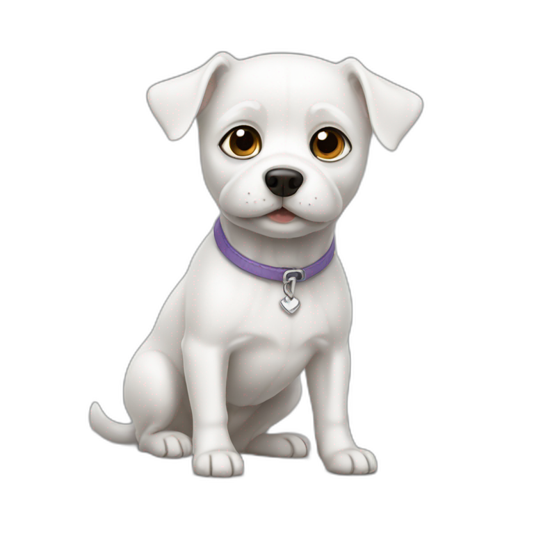 white small dog emoji