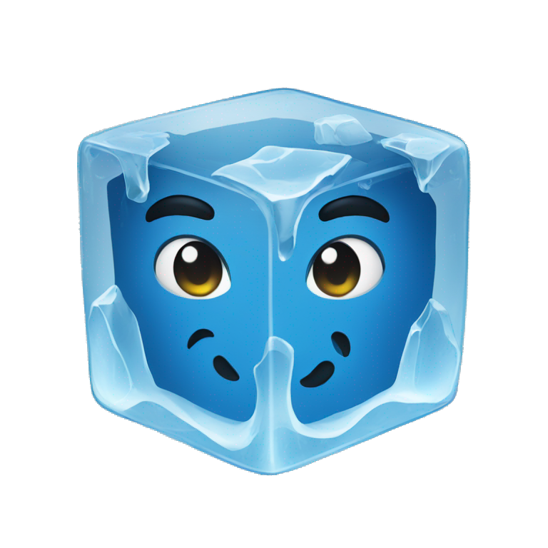 Ice cube in cube emoji